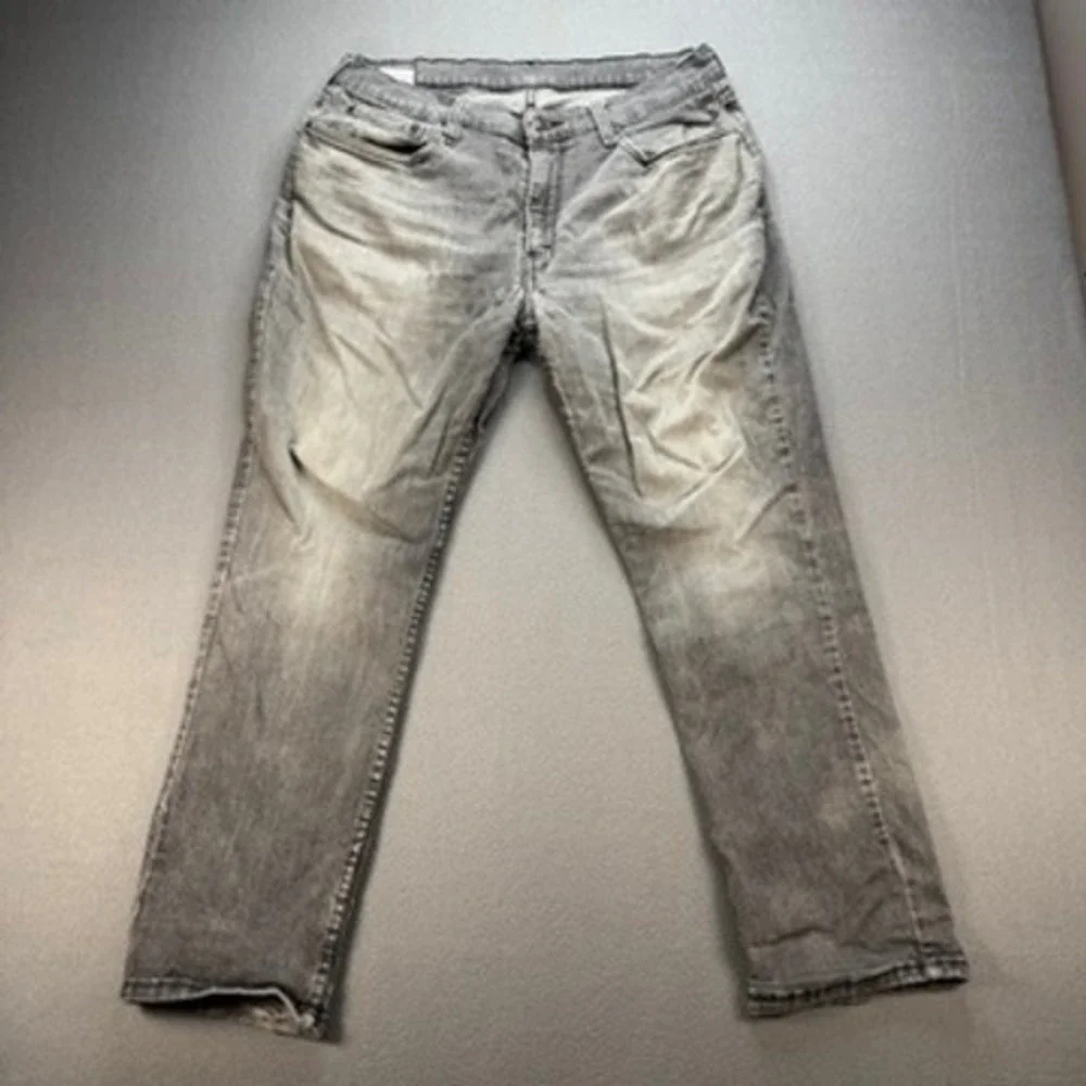 Levis 514 Denim Jeans Straight Fit 36x29 (FIT 33x27) Gray Stretch Casual Classic